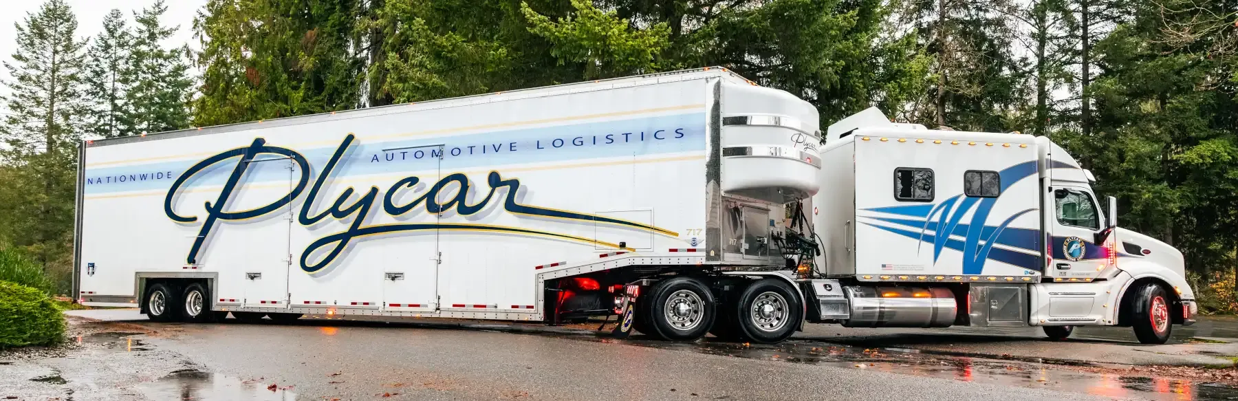 Plycar truck in autumn